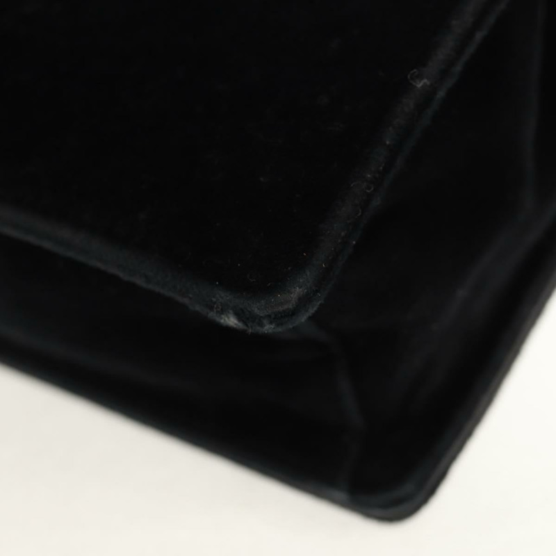 【日本直送】PRADA 鏈條肩背包 絲絨 黑色 金色 正品 156179V-16