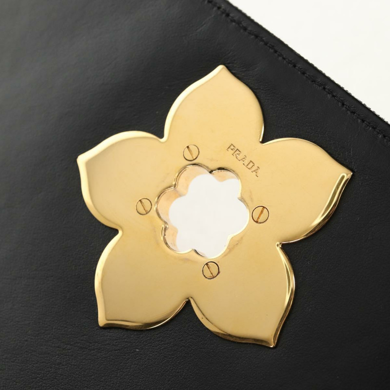 【日本直送】PRADA 鏈條肩背包 絲絨 黑色 金色 正品 156179V-21