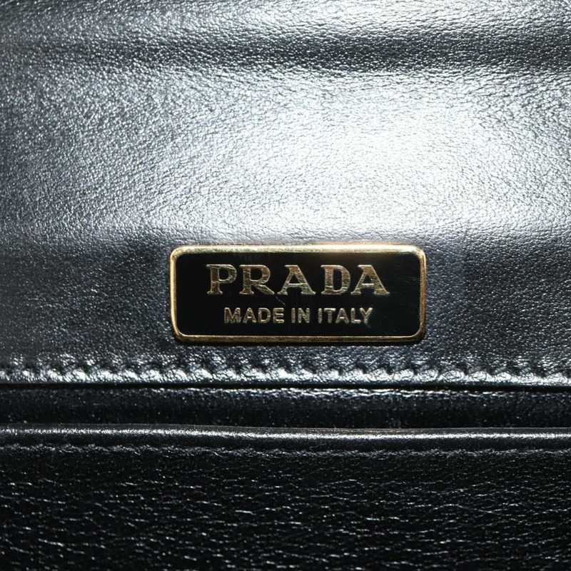 【日本直送】PRADA 鏈條肩背包 絲絨 黑色 金色 正品 156179V-22