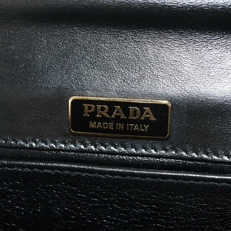 【日本直送】PRADA 鏈條肩背包 絲絨 黑色 金色 正品 156179V-25