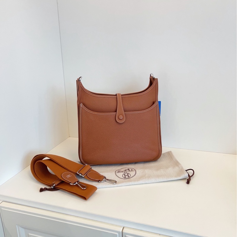 【99新閒置🆕】Hermes 🌟evelyne伊芙琳29 金棕銀扣 B刻 單肩包-1
