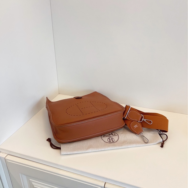 【99新閒置🆕】Hermes 🌟evelyne伊芙琳29 金棕銀扣 B刻 單肩包-3