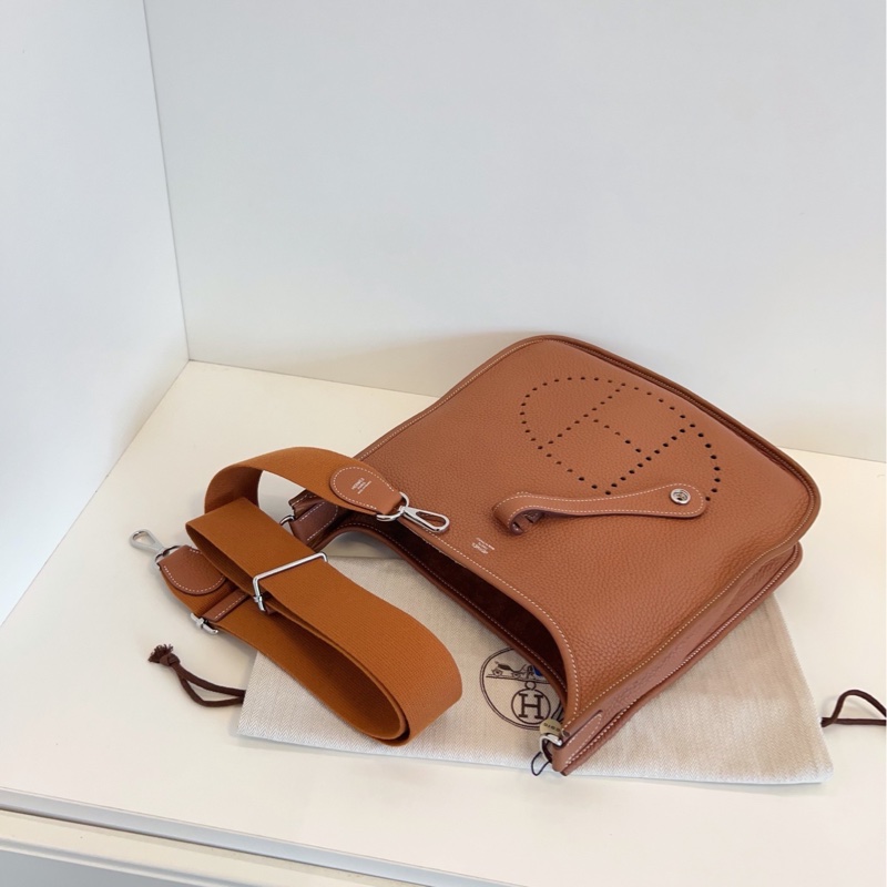 【99新閒置🆕】Hermes 🌟evelyne伊芙琳29 金棕銀扣 B刻 單肩包-4