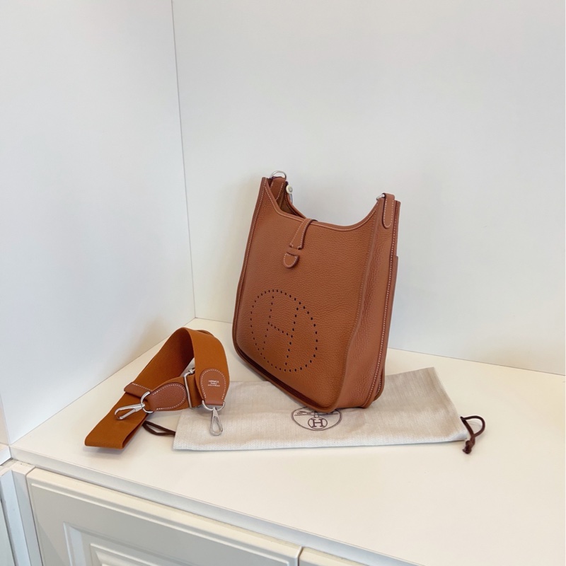 【99新閒置🆕】Hermes 🌟evelyne伊芙琳29 金棕銀扣 B刻 單肩包-6
