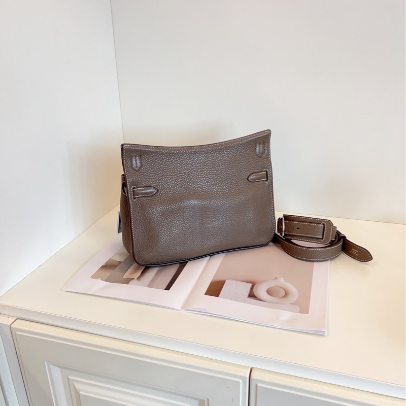 【98新🆕】Hermes 吉普賽Jypsiere28 大象灰銀扣 單肩包-1