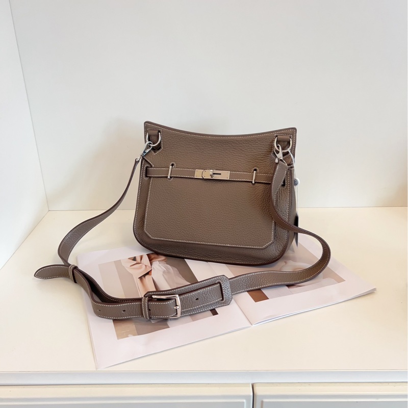 【98新🆕】Hermes 吉普賽Jypsiere28 大象灰銀扣 單肩包-5