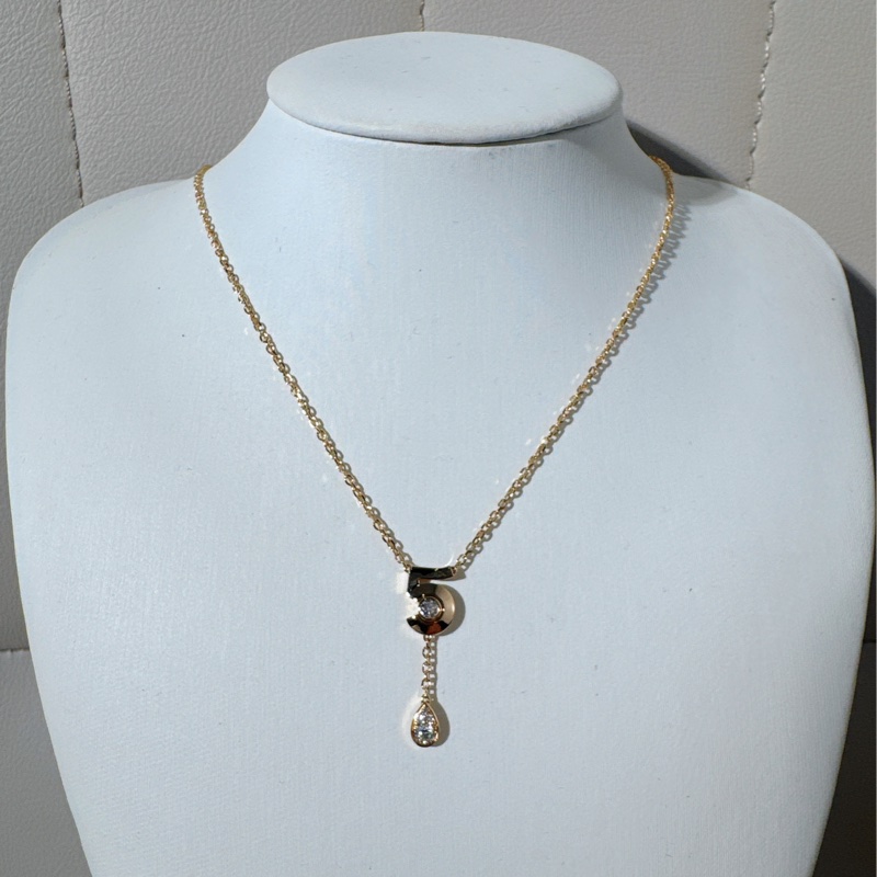 CHANEL香奈儿 EXTRAIT DE N°5系列 18K黄金镶钻N°5水滴流苏项链-4