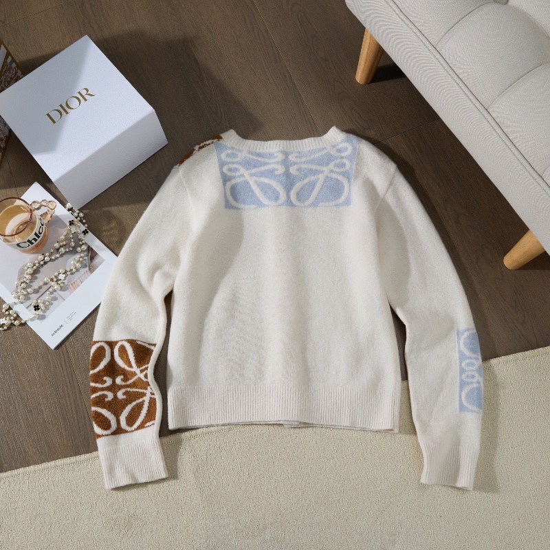 ❤️ LOEWE 氣質百搭款 LOGO款開衫毛衣-8