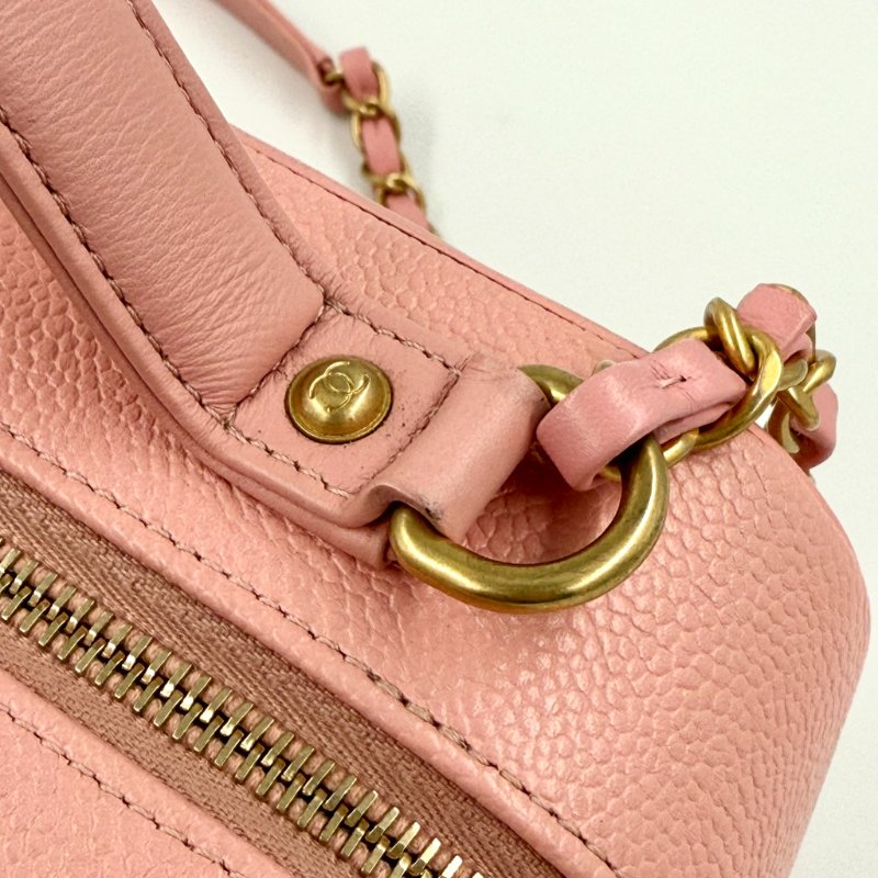 CHANEL - 粉色荔枝皮CC Filigree Vanity Case相機包-18