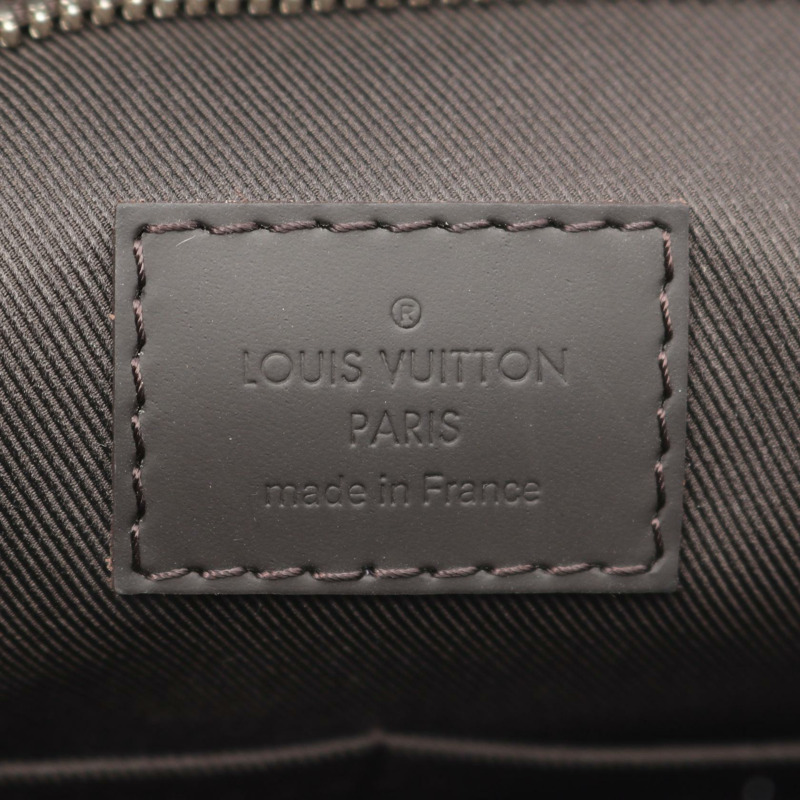 路易威登 Jake 手提包 N41559 Damier 皮革棕色 Ebene 二手男式-3