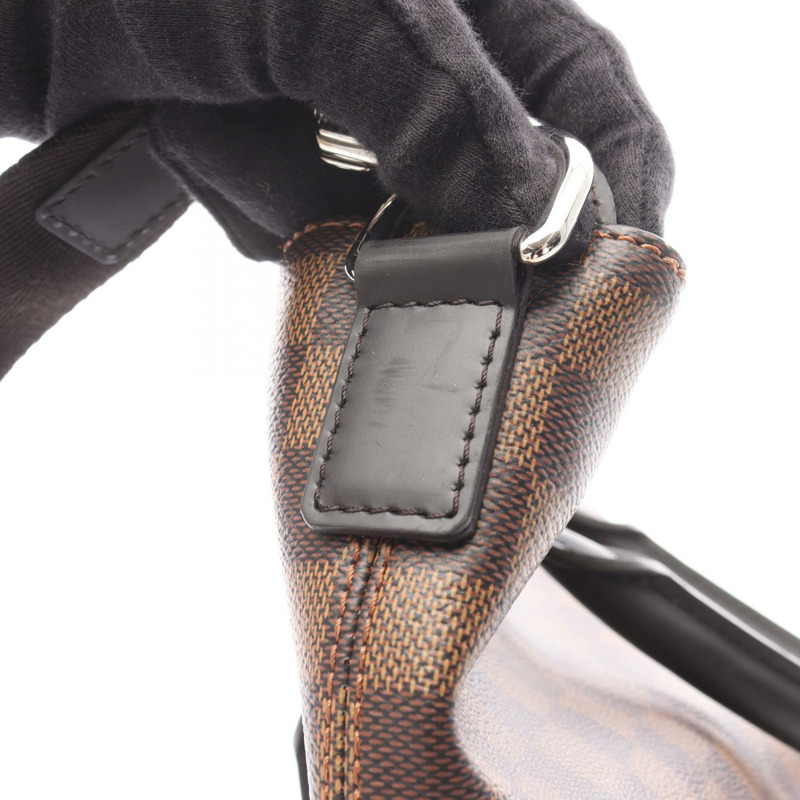 路易威登 Jake 手提包 N41559 Damier 皮革棕色 Ebene 二手男式-5