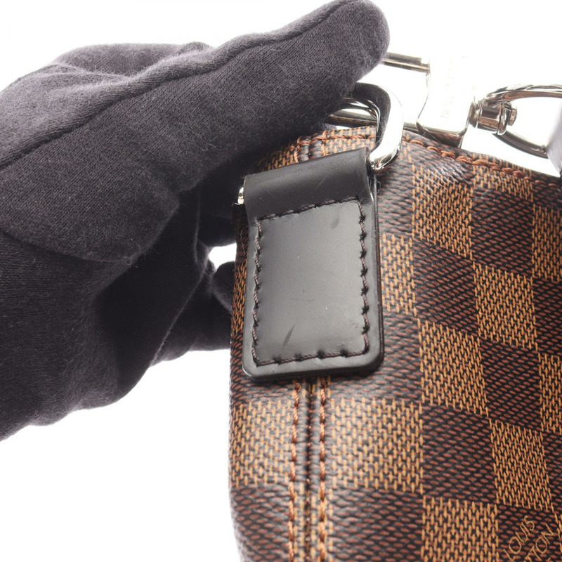 路易威登 Jake 手提包 N41559 Damier 皮革棕色 Ebene 二手男式-6