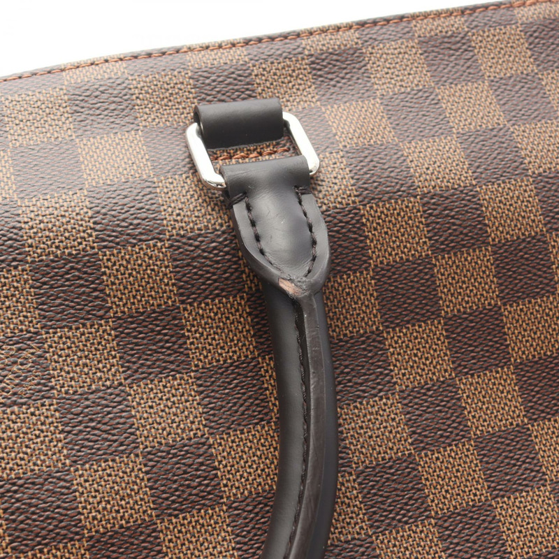 路易威登 Jake 手提包 N41559 Damier 皮革棕色 Ebene 二手男式-8