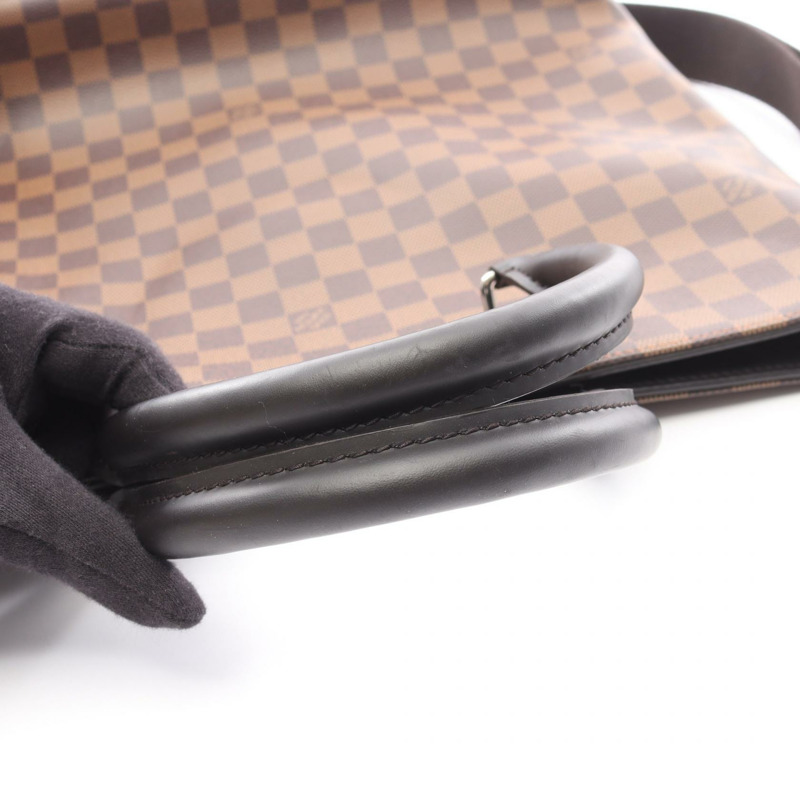 路易威登 Jake 手提包 N41559 Damier 皮革棕色 Ebene 二手男式-9