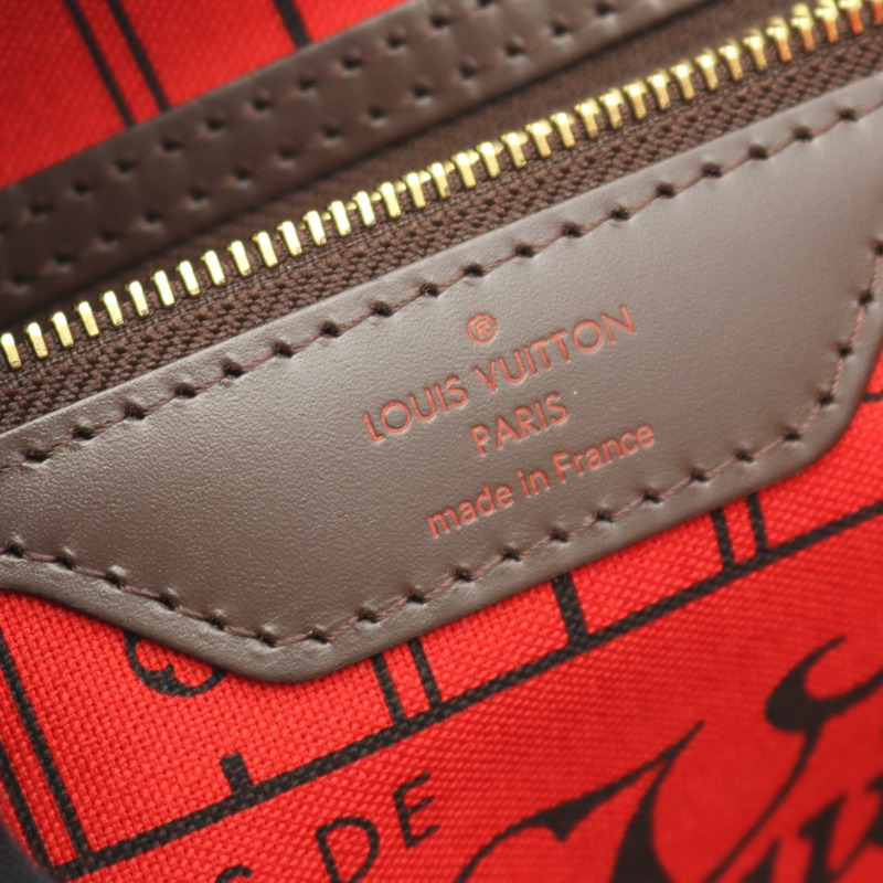 路易威登 Neverfull PM 手提包 N51109 Damier 皮革 Ebene 二手 LV-3