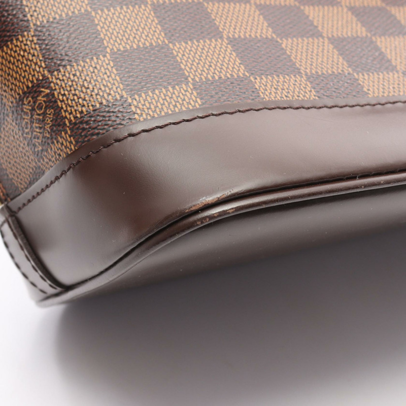 路易威登 Alma 手提包 N51131 Damier 皮革棕色 Ebene 二手女士-8