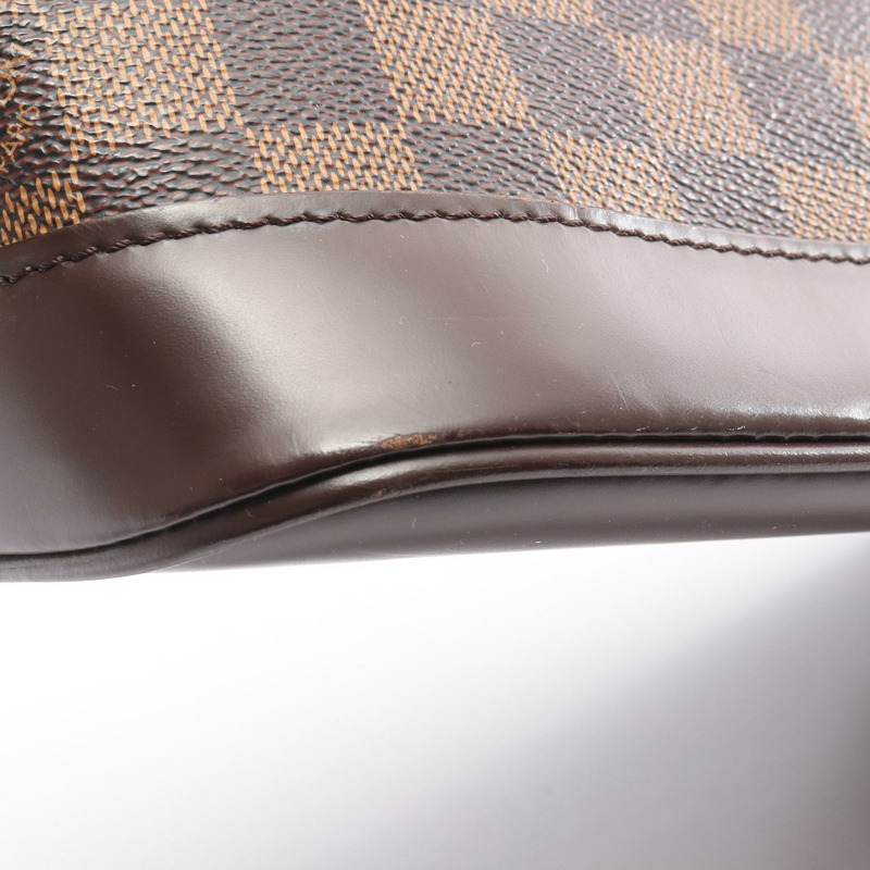 路易威登 Alma 手提包 N51131 Damier 皮革棕色 Ebene 二手女士-10