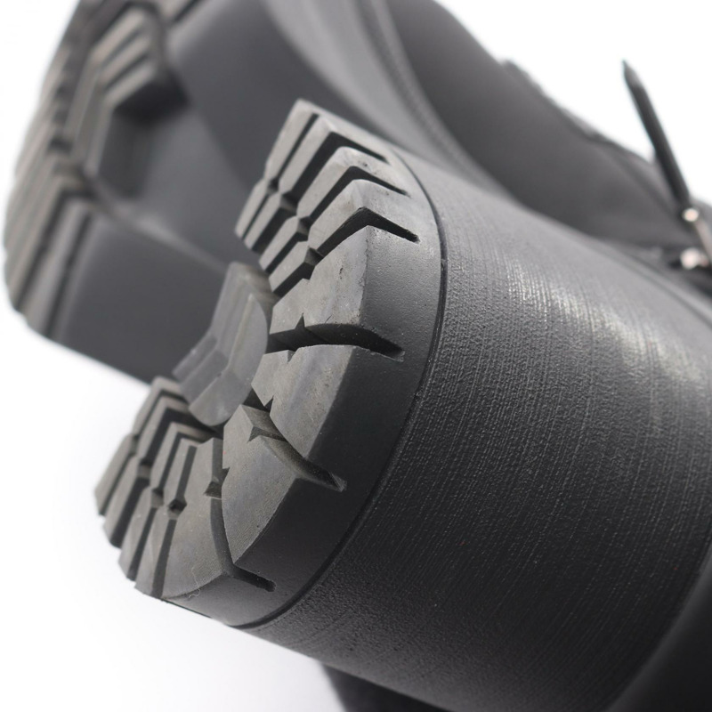 PRADA Re-Nylon 三角 Logo 尼龍皮革短靴 黑色 #36 二手 女款-6