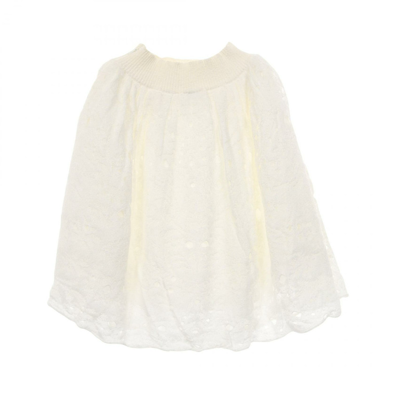 香奈兒 COCO 標誌紐扣半身裙 P45363K04769 黏膠纖維 白色 #38 二手女裝-1