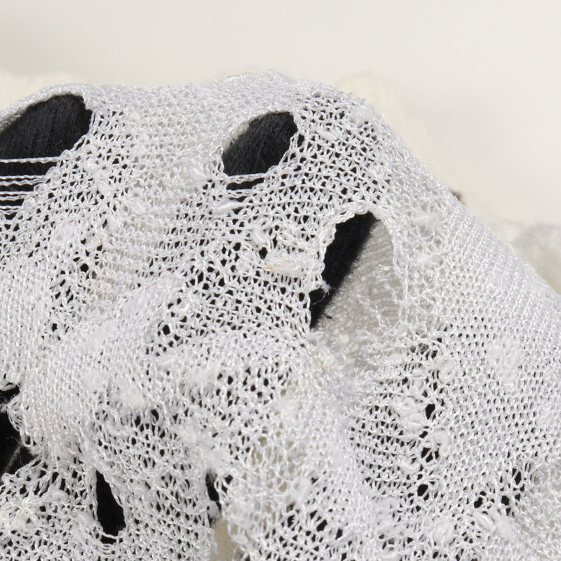 香奈兒 COCO 標誌紐扣半身裙 P45363K04769 黏膠纖維 白色 #38 二手女裝-7