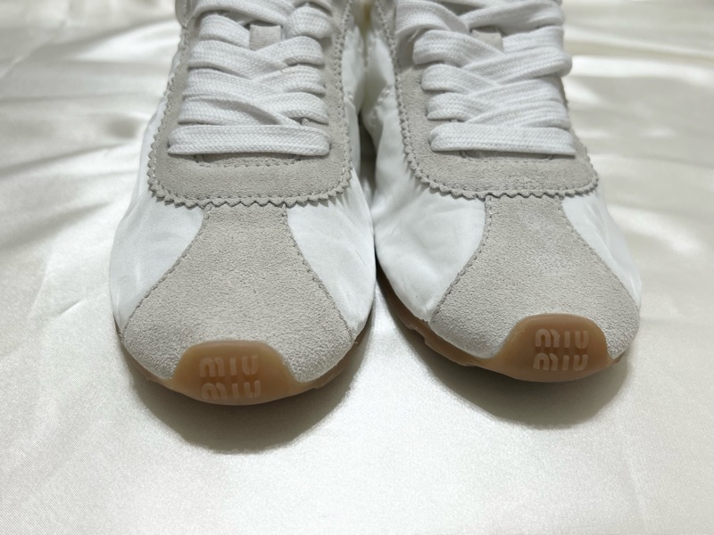 MIU MIU Plume 繫帶運動鞋 得訓鞋 36.5-4