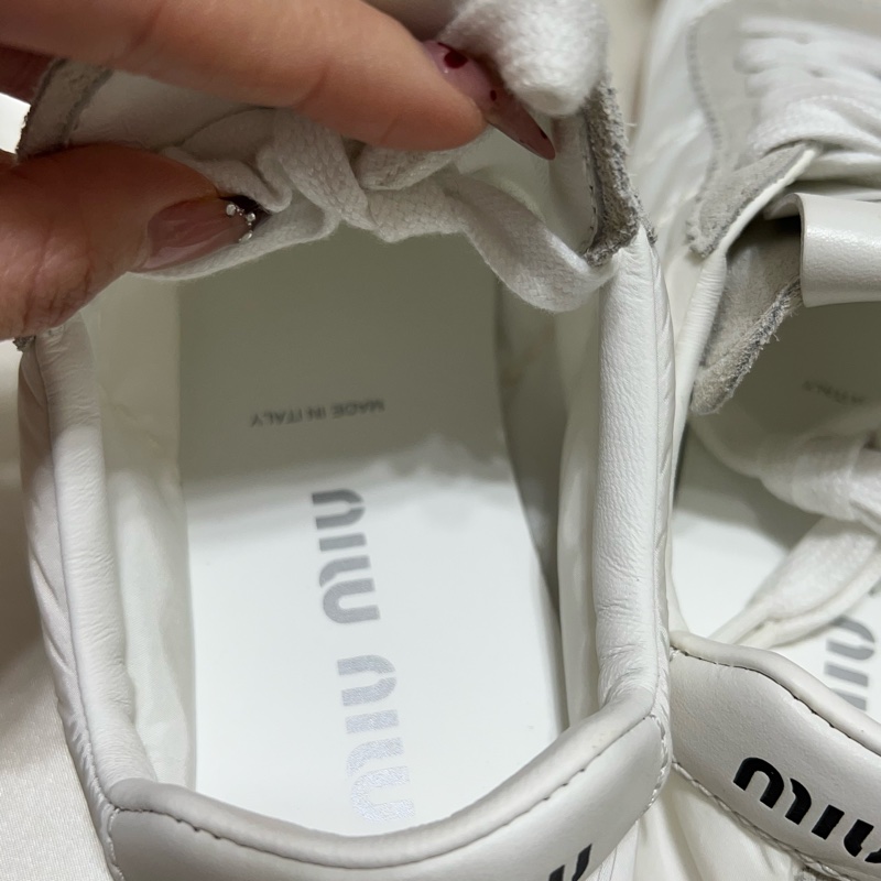 MIU MIU Plume 繫帶運動鞋 得訓鞋 36.5-14