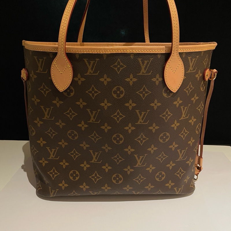 98新LV路易威登 neverfull中号购物袋托特包 玫红色内里-1