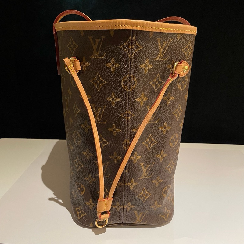 98新LV路易威登 neverfull中号购物袋托特包 玫红色内里-2