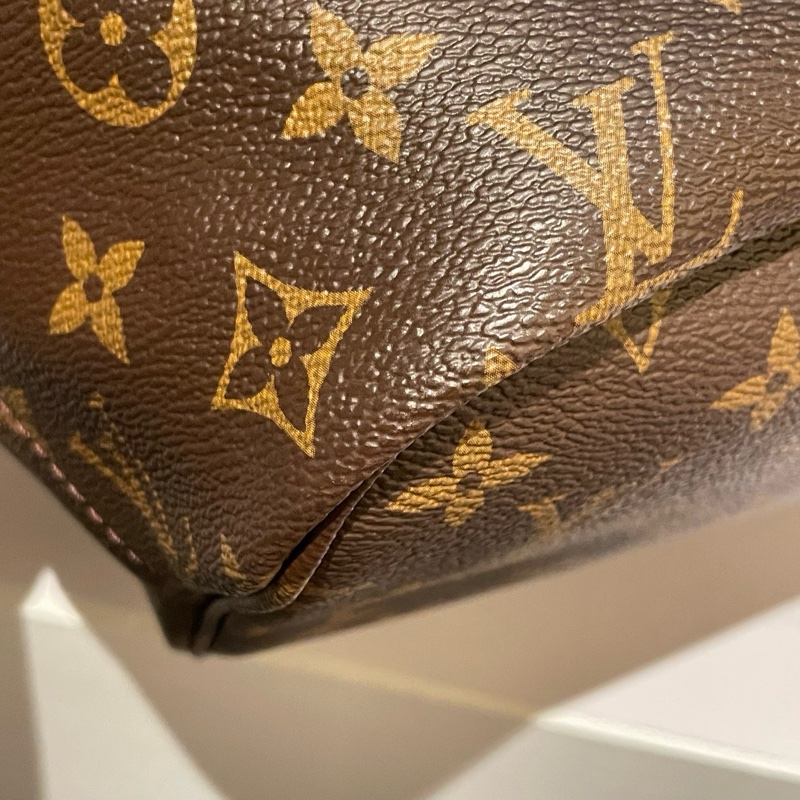 98新LV路易威登 neverfull中号购物袋托特包 玫红色内里-5