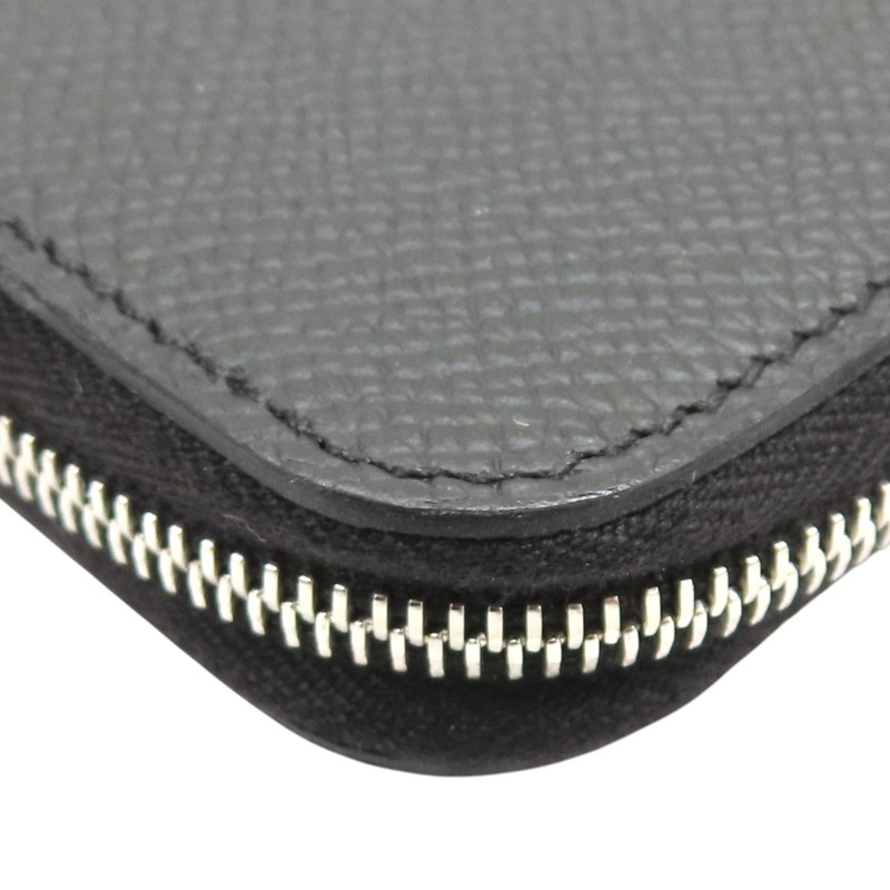 黑色 Epsom牛皮 絲巾 Silk'In Classique 拉鍊長夾 K刻【HERMES 愛馬仕】-9