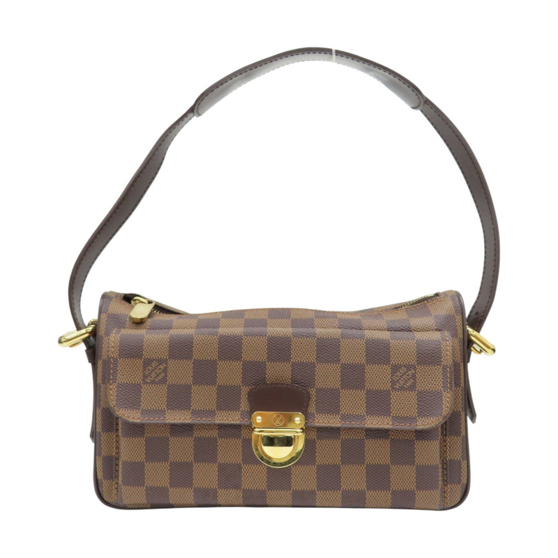 棕色 棋盤格帆布 Ravello GM 肩背包【LOUIS VUITTON LV 路易威登】 N60006-0
