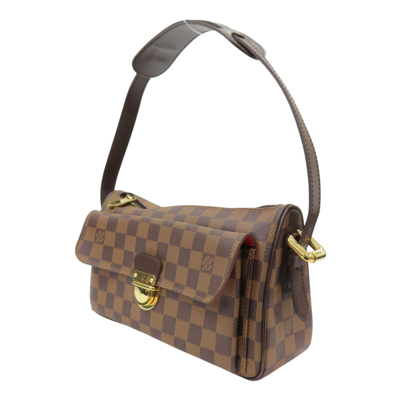 棕色 棋盤格帆布 Ravello GM 肩背包【LOUIS VUITTON LV 路易威登】 N60006-2