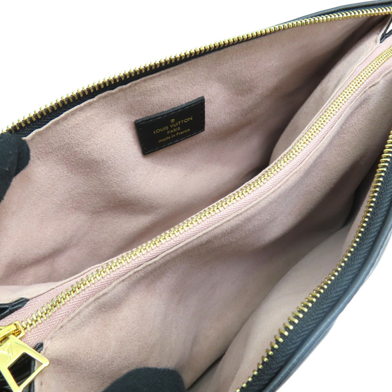 黑色 小羊皮壓紋 Coussin PM 單肩包【LOUIS VUITTON LV 路易威登】 M57790-4