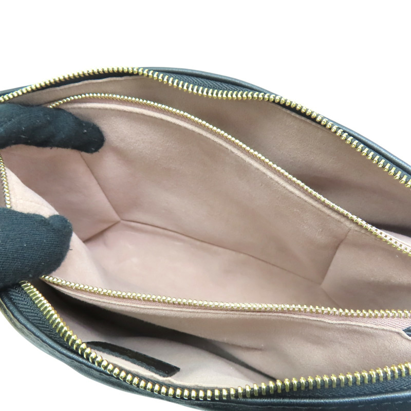 黑色 小羊皮壓紋 Coussin PM 單肩包【LOUIS VUITTON LV 路易威登】 M57790-6