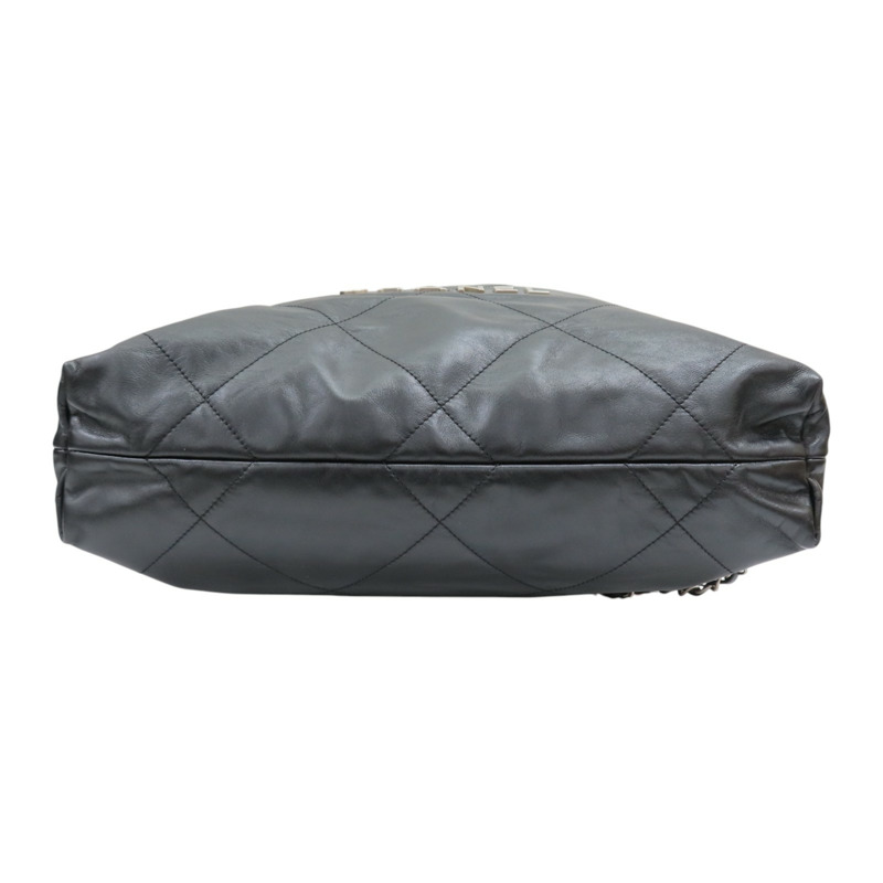 黑色 羊皮 22 後背包【CHANEL 香奈兒】 AS3313-3