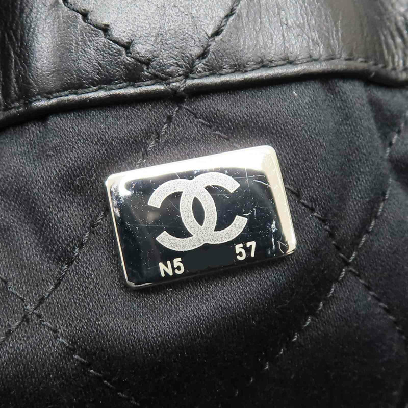 黑色 羊皮 22 後背包【CHANEL 香奈兒】 AS3313-8
