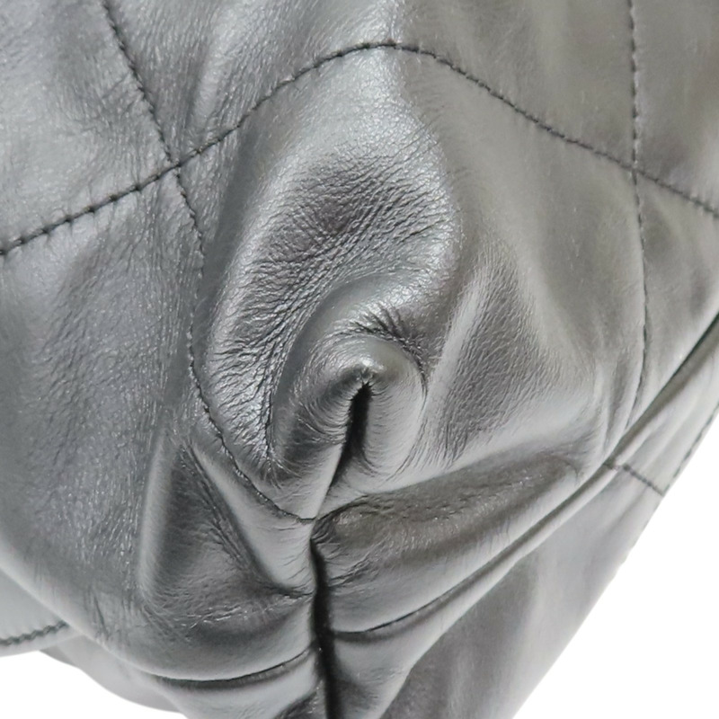 黑色 羊皮 22 後背包【CHANEL 香奈兒】 AS3313-10