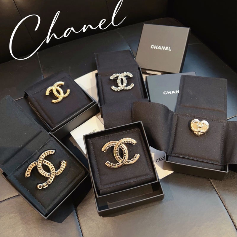 【閒置帶盒🆕】Chanel 高級手工坊系列 金色菱格麥穗麻花雙C胸針-4