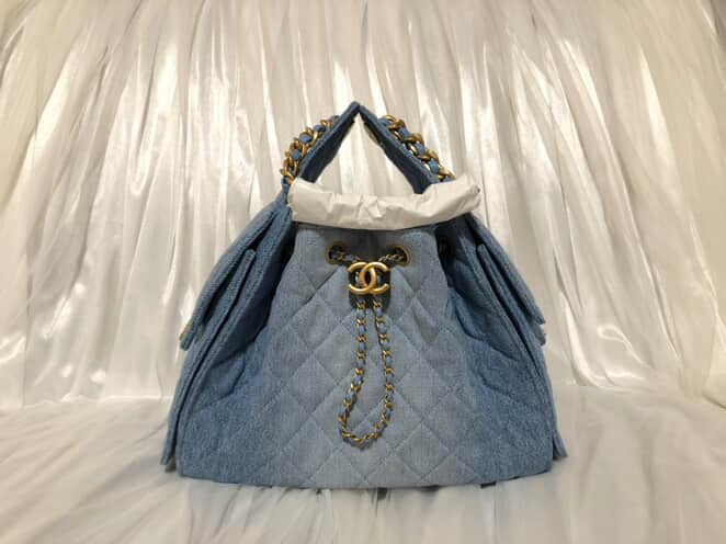 CHANEL25bag牛仔款小號 #購證 #防塵袋 #芯片保固 稀有款-0