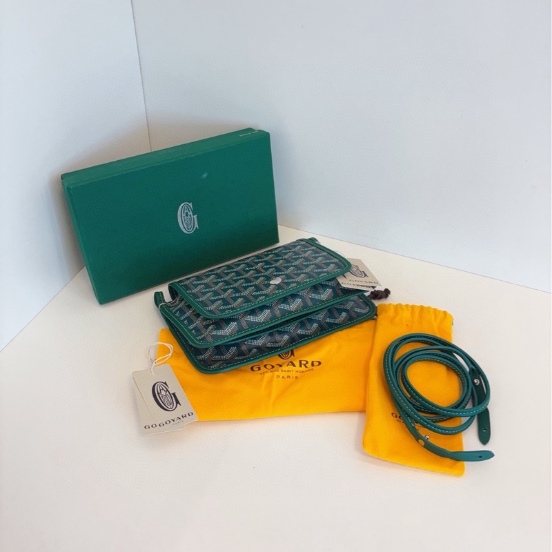 【閒置全套🆕】Goyard bPlumet綠色mini信封包 斜挎包📗-3