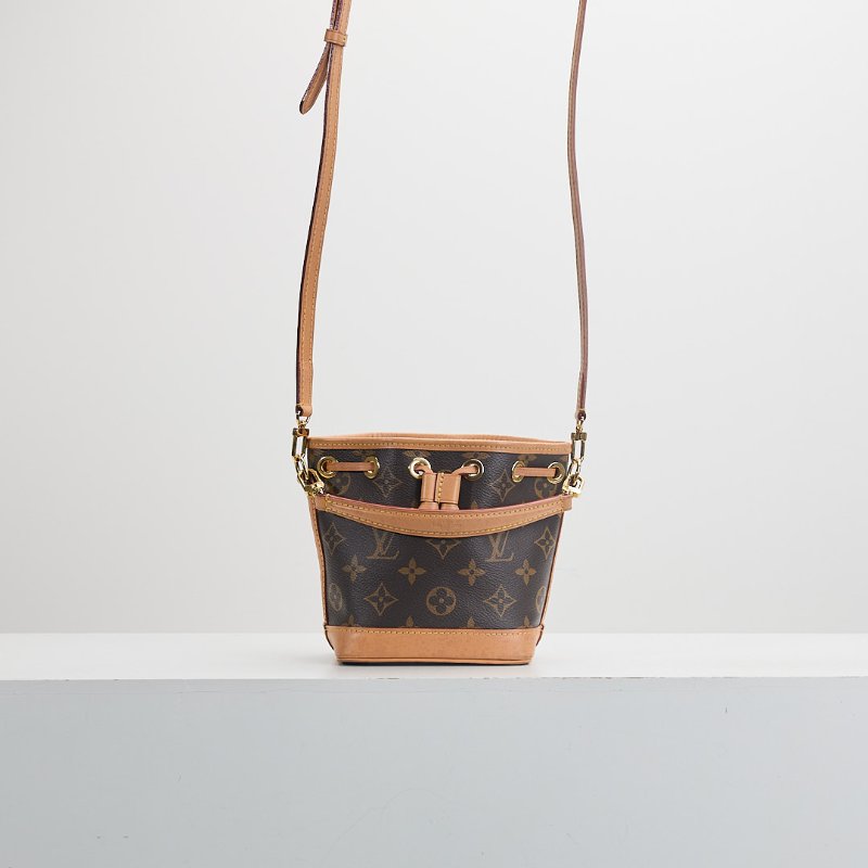 二手Lv Nano Noé 水桶包 老花/ 晶片款-0