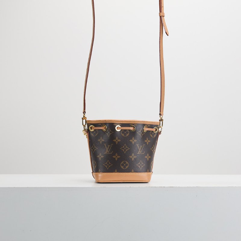 二手Lv Nano Noé 水桶包 老花/ 晶片款-1