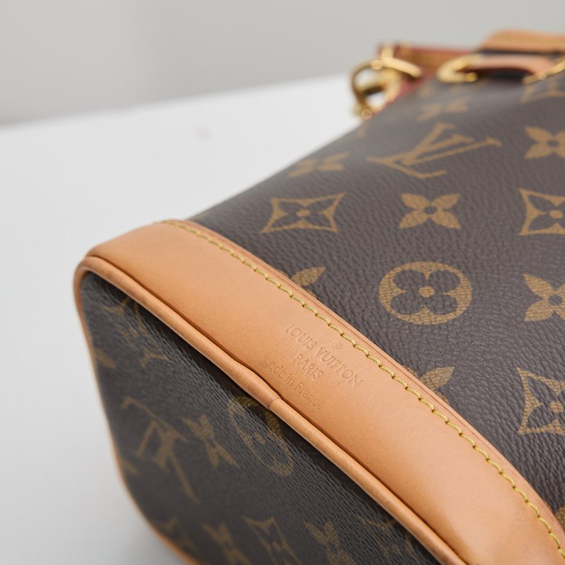 二手Lv Nano Noé 水桶包 老花/ 晶片款-7