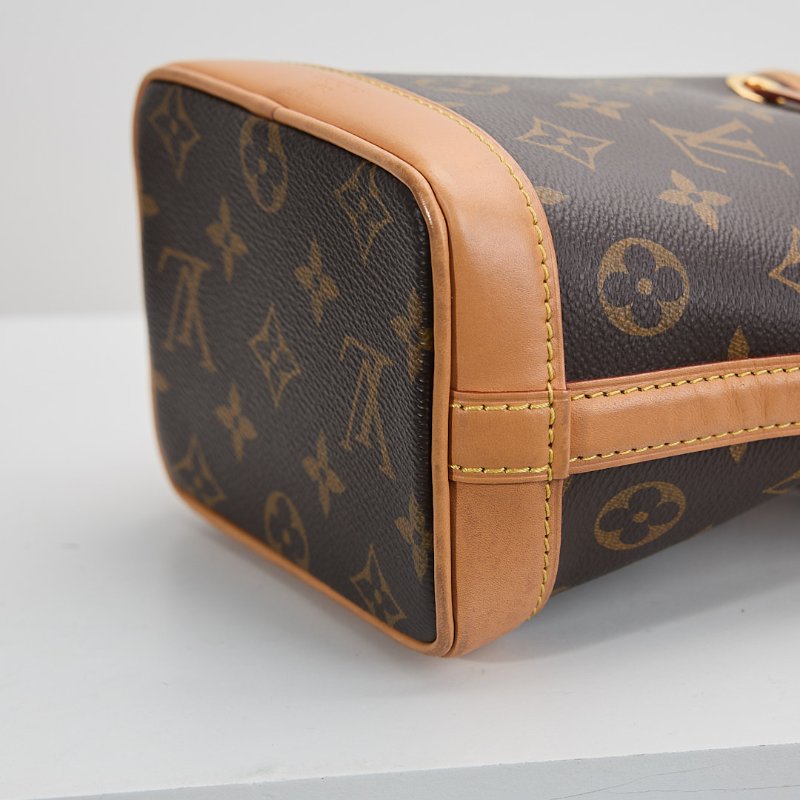 二手Lv Nano Noé 水桶包 老花/ 晶片款-9