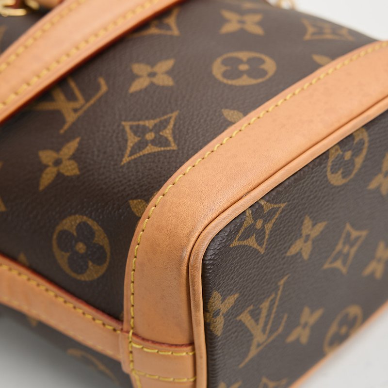 二手Lv Nano Noé 水桶包 老花/ 晶片款-16