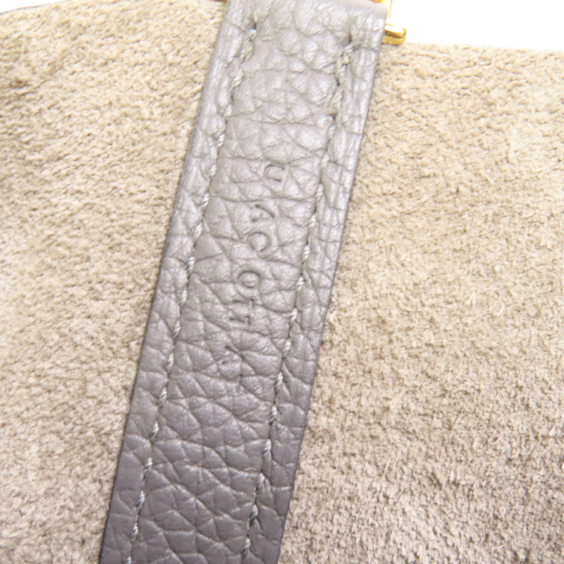 HERMES Clemence皮革Picotin PM金扣手挽袋Gris Meyer-9