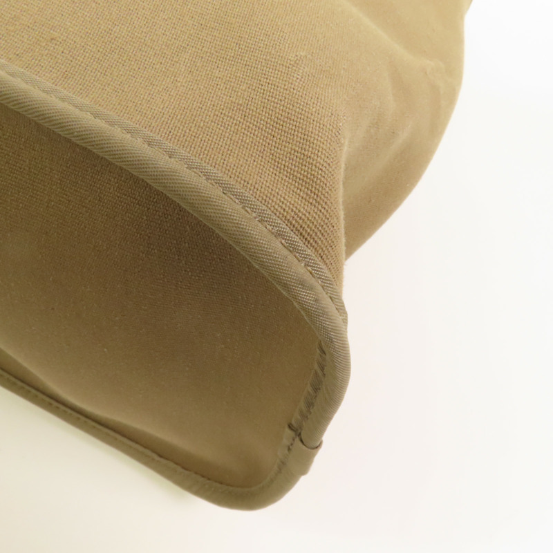 HERMES 帆布Cabag Elan銀扣手挽肩背兩用袋Taupe-9