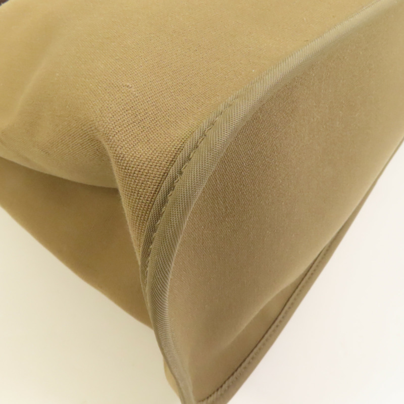 HERMES 帆布Cabag Elan銀扣手挽肩背兩用袋Taupe-11