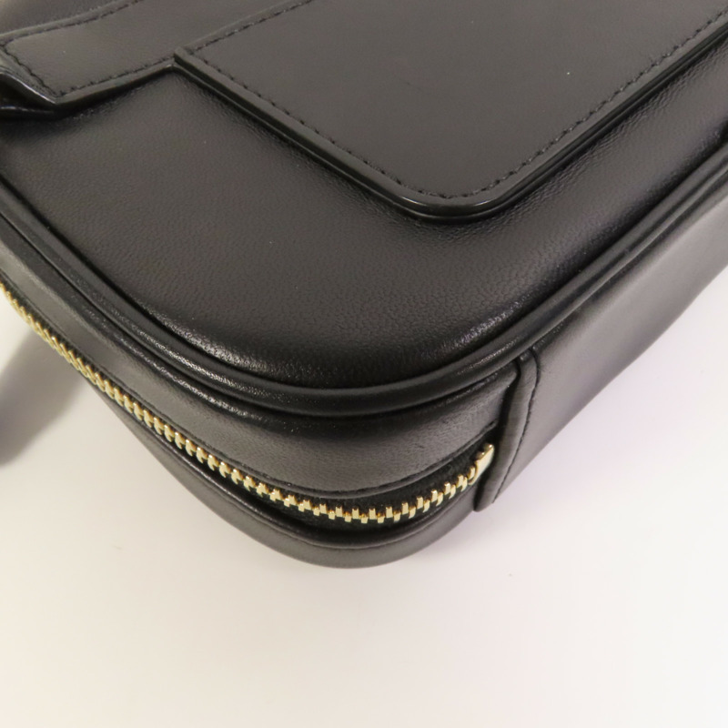 CHANEL 牛皮皮革CC Mania Waist Bag金扣鏈帶腰包-12