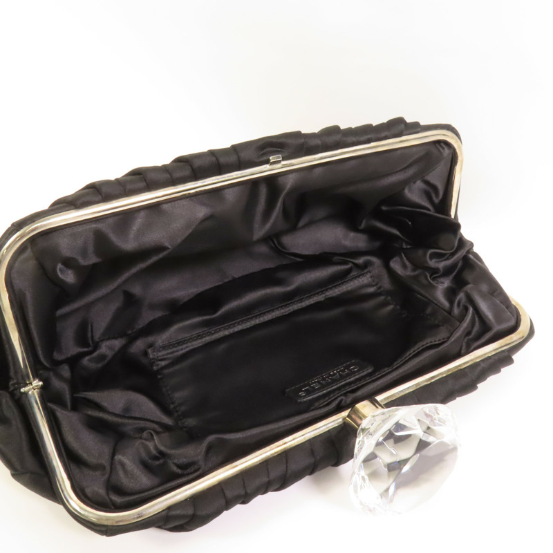 CHANEL Satin Vintage Handbag銀扣手挽袋-6